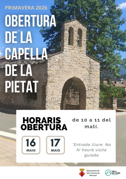 Obertura de la Capella de la Pietat - Sant Llorenç de Morunys