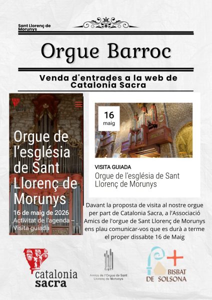 Visita guiada a l'orgue de l'església de Sant Llorenç de Morunys